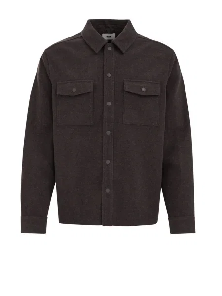 WE Fashion Košile tmavě hnědá