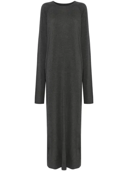 Sukienka Norma Kamali z rozcieciem garniturowa szara