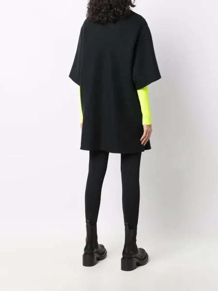 Плетена костюм рокля Raf Simons бродирана черно