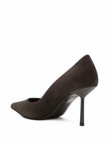 Pantofi cu toc Le Silla din piele de căprioară maro