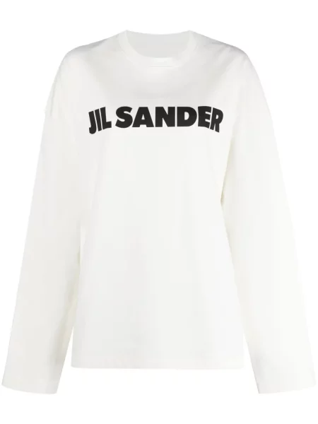 Hanorac Jil Sander cu imagine alb