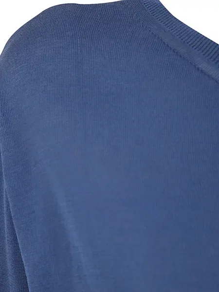 Top Apuntob s výstřihem do v modrý