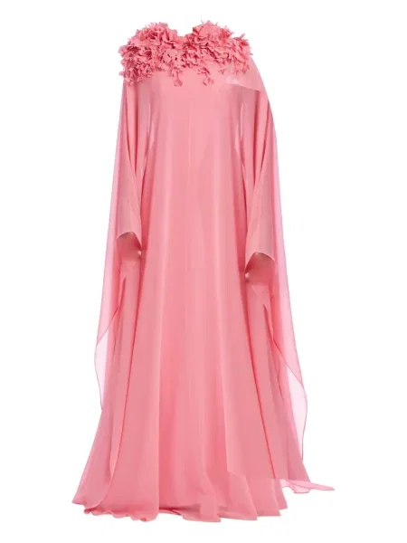 Sukienka Badgley Mischka w kwiatki garniturowa różowa