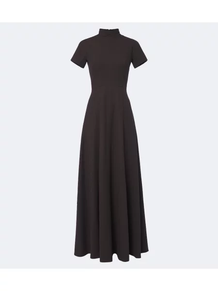 Rochie maxi Emilia Wickstead de lână maro