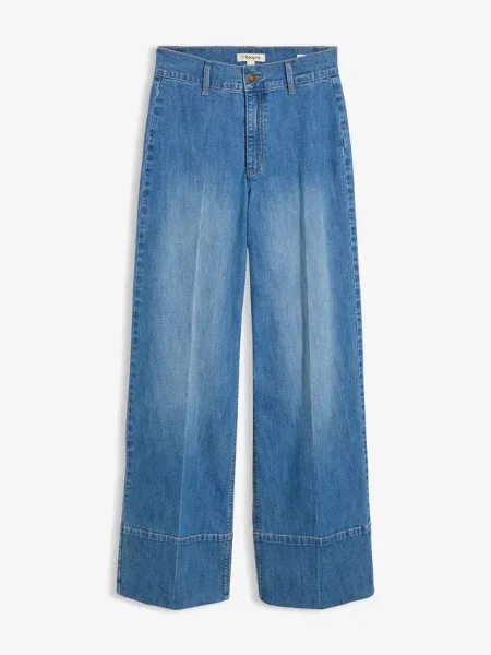 Dżinsy wide leg high waist niebieskie