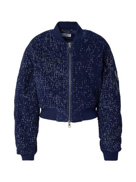 GUESS JEANS Geacă de primăvară-toamnă albastru închis alb