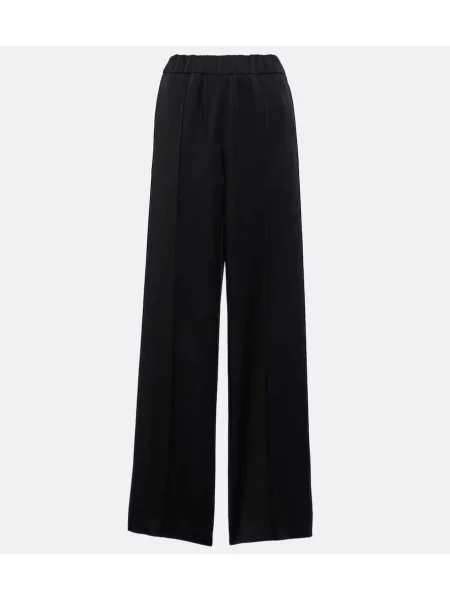 Pantaloni Jil Sander din satin negru