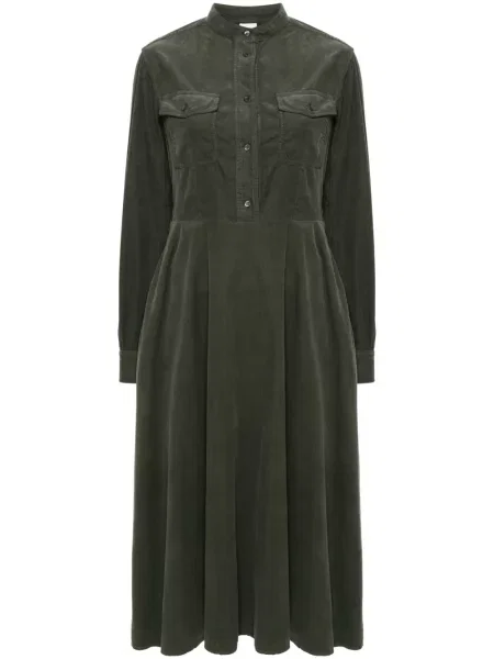 Sukienka midi Aspesi sztruksowa do kolan garniturowa zielona