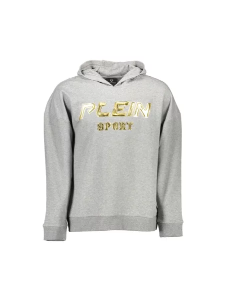 Bluza z kapturem Plein Sport z kapturem szara