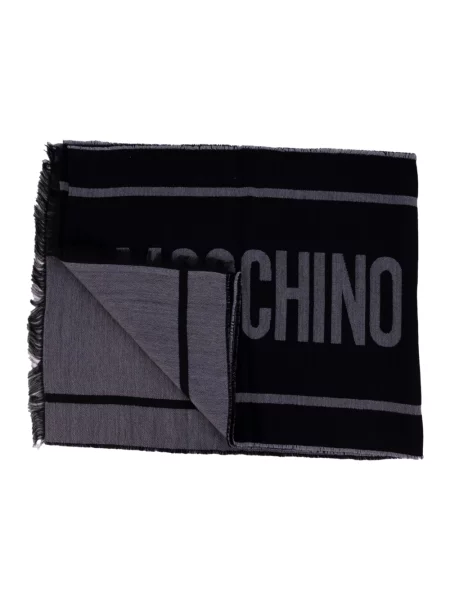 Szal Moschino wełniana elegancka czarna