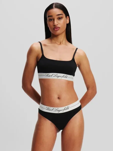 KARL LAGERFELD Chilot tanga negru
