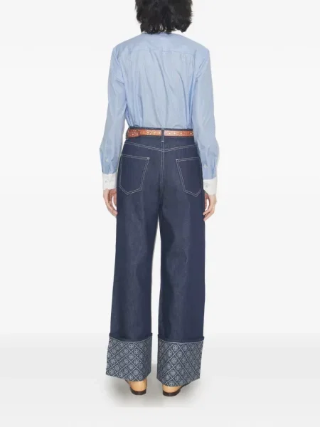 Ριγέ πουκάμισο Tory Burch μπλε