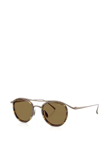 Ochelari de soare rotunzi Giorgio Armani maro