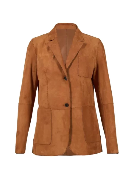 Geacă Desa 1972 din piele de căprioară maro