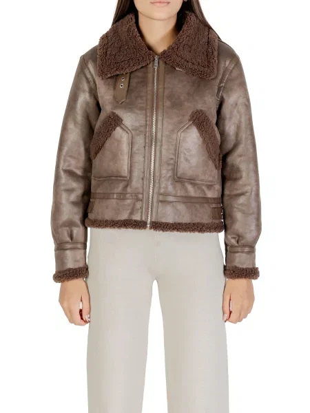 Kurtka skórzana Choral brązowa