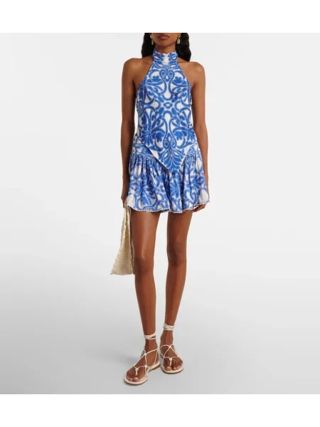 Fustă Poupette St Barth cu model floral albastru