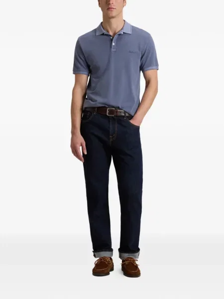 Tricou polo Woolrich albastru