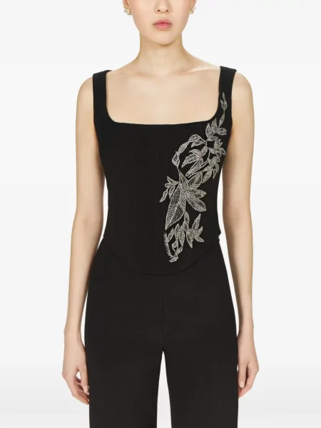 Сутиен Costarellos от креп черно