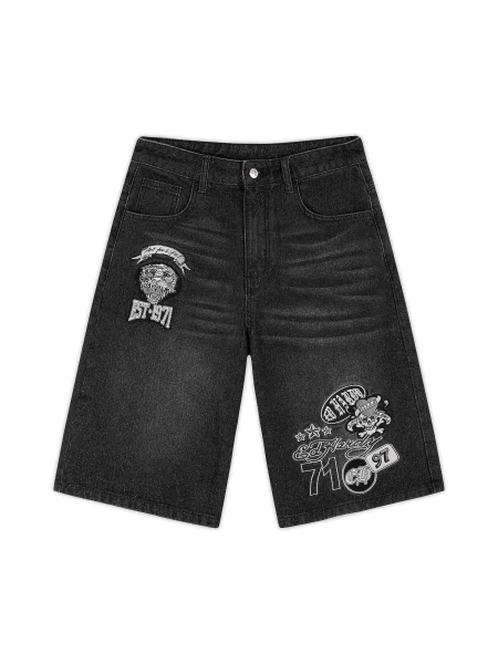 Ed Hardy Jeans gri deschis negru