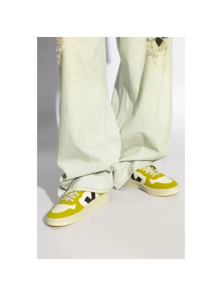 Sneakersy Veja V-10 skórzane żółte