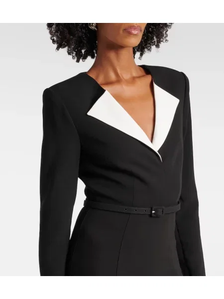 Rochie midi Roland Mouret până la genunchi de costum negru