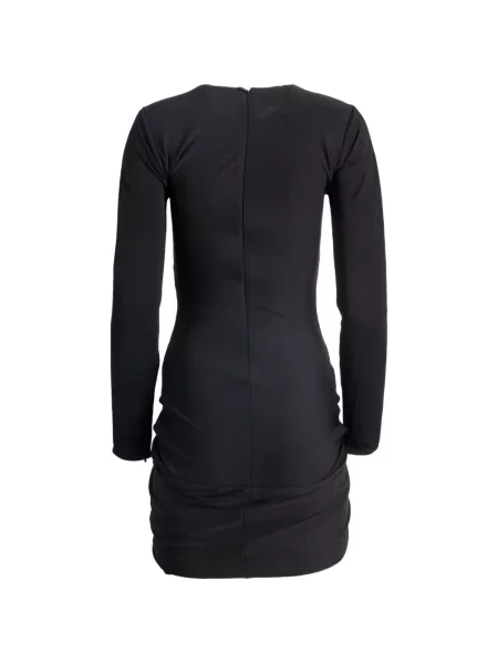 Lung rochie mini Jacquemus drapată negru
