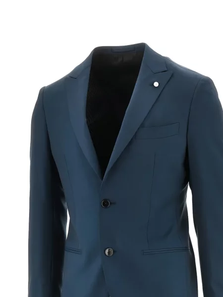 Costum Luigi Bianchi de lână albastru