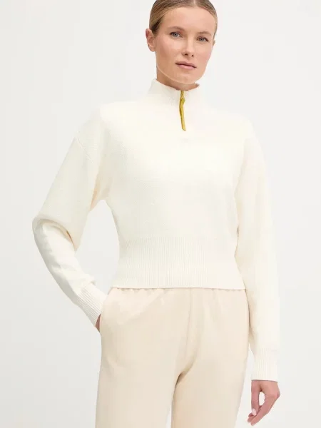 The North Face pulover din amestec de lână cu turtleneck bej