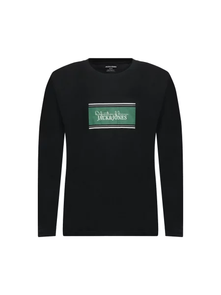 JACK & JONES Tricou JJBUSTER verde pin / negru alb