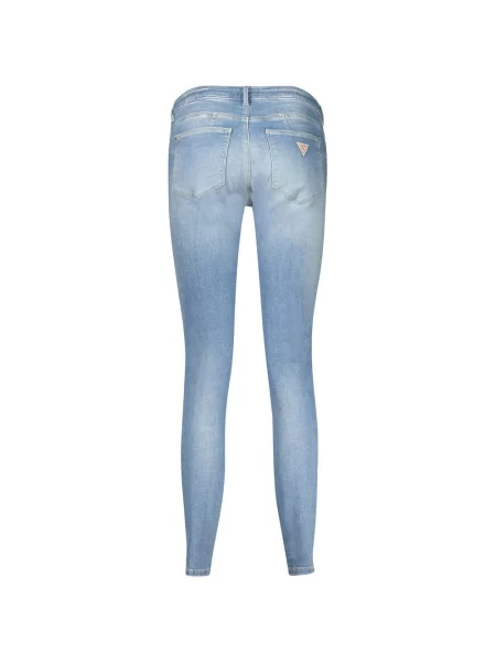 Skinny jeansy skinny Guess niebieskie