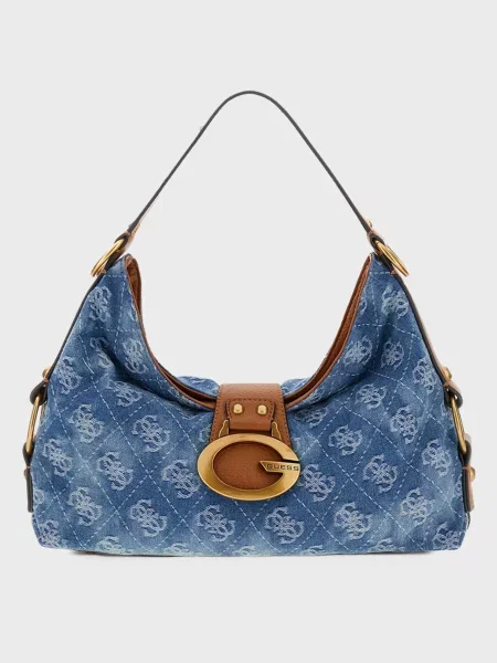 Сумка Guess з принтом блакитна