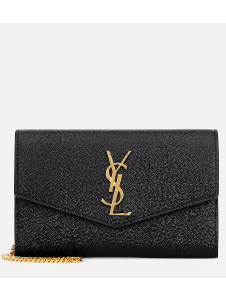 Colier Saint Laurent din piele negru