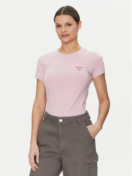 Тениска Guess лилаво розово
