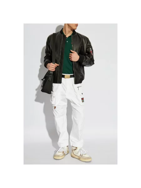 Kurtka skórzana Dsquared2 czarna