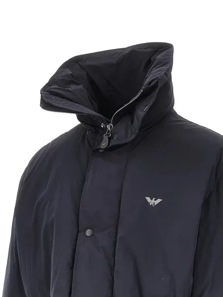Parka Emporio Armani s autogramom plava