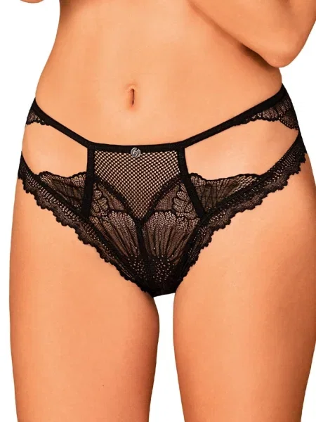 Кружевные трусики слип Трусы_Obsessive_Mibelia чорні