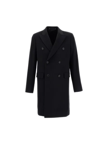 Długi płaszcz Paul Smith wełniany czarny