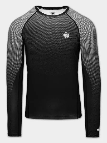 Longsleeve sportowy PITBULL Rashguard techniczny treningowy RANKED czarna