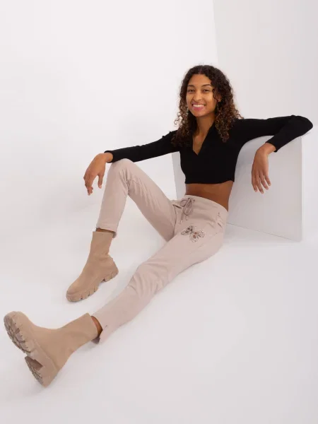 Sportske hlače Fashionhunters bež