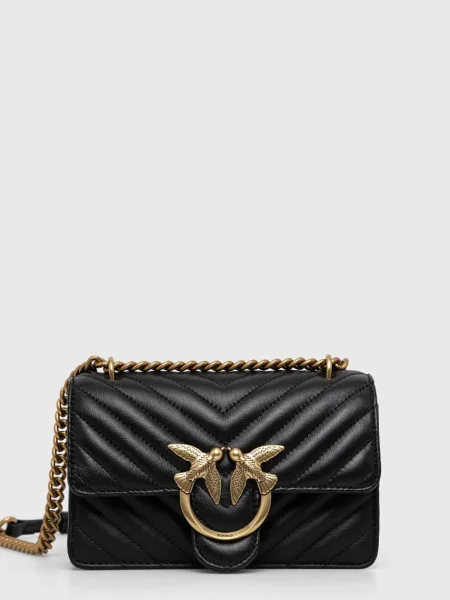 Geanta crossbody Pinko din piele negru
