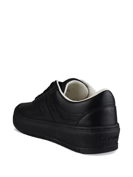 Sneakerși Lanvin din piele cu autograf negru