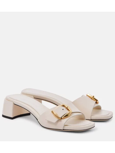 Usnjene mules Jimmy Choo bela