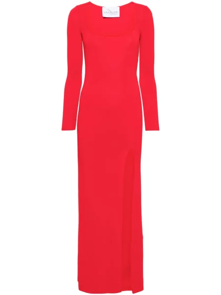 Rochie maxi Ana Radu tricotate de costum roșu