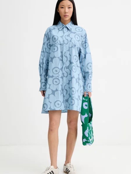 Marimekko rochie tip cămașă din albastru
