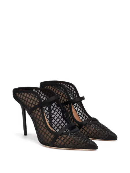 Мрежести мюли Malone Souliers с пайети черно