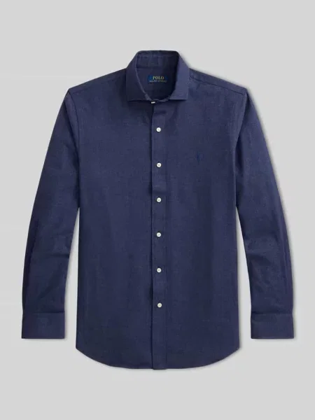 Koszula casualowa o kroju regular fit z mieszanki bawełny Polo Ralph Lauren granatowa
