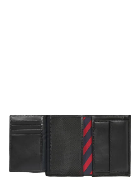 TOMMY HILFIGER Peňaženka Johnson tmavomodrá / jasne červená biela čierna