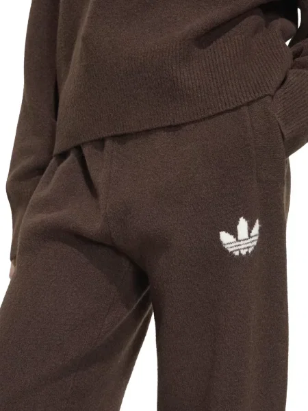 Fleece τρέξιμο πουλόβερ Adidas με κέντημα καφέ