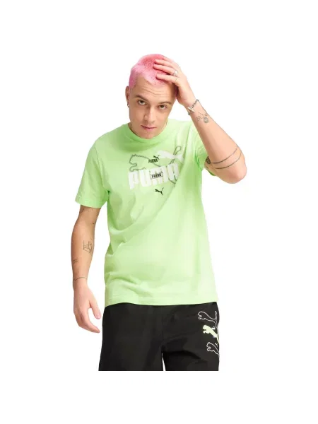 Koszulka Puma Ess Logo Lab Summer Tee zielona
