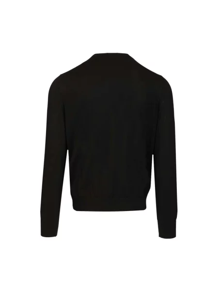 Jedwabny sweter Tom Ford z okrągłym dekoltem czarny